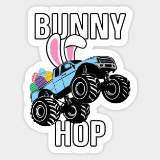 Easter Monster Truck Bunny Hop Boys Girls Easter Egg Sticker